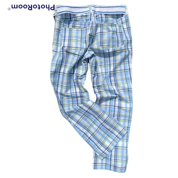 RARE Y2K LOW RISE ANKLE LENGTH PLAID TROUSERS CLASSIC PLAID PANTS ⭐️⭐️⭐️⭐️⭐️ - Picture 2 of 11